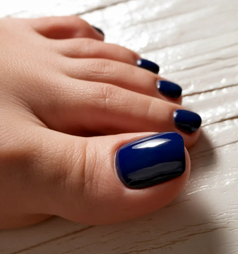 Beach Toe Nails That Shine in 2025 Indigo Gloss Obsession