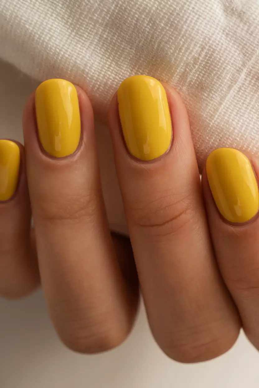 Best July Nail Colors for 2025 Lemon Pop Mid-July Vibes