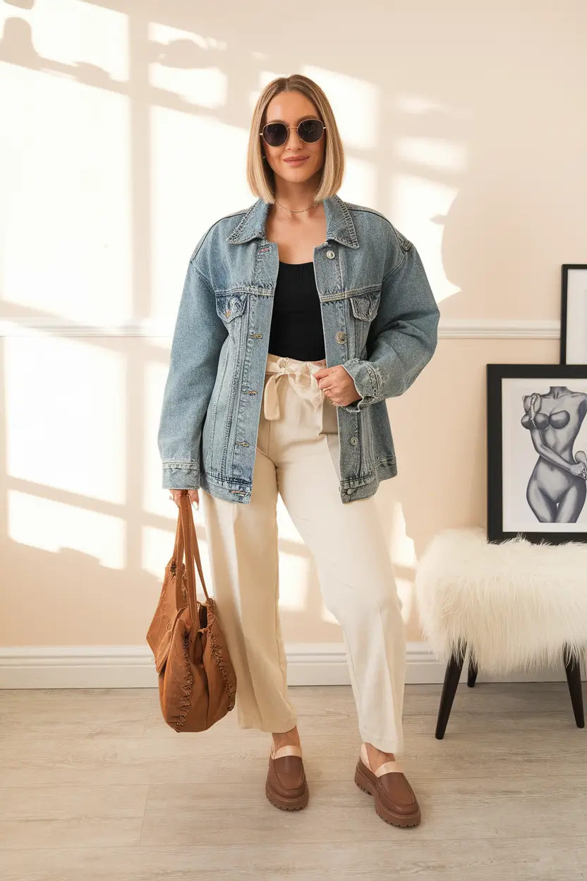 Easy fall outfits for busy moms – ideas for 2025 Denim Jacket Layering Done Right