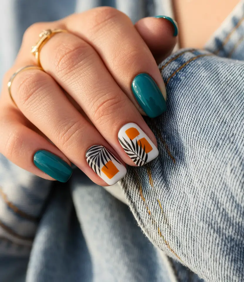 end of summer nails ideas 2025 Bold Tropics With a Modern Twist