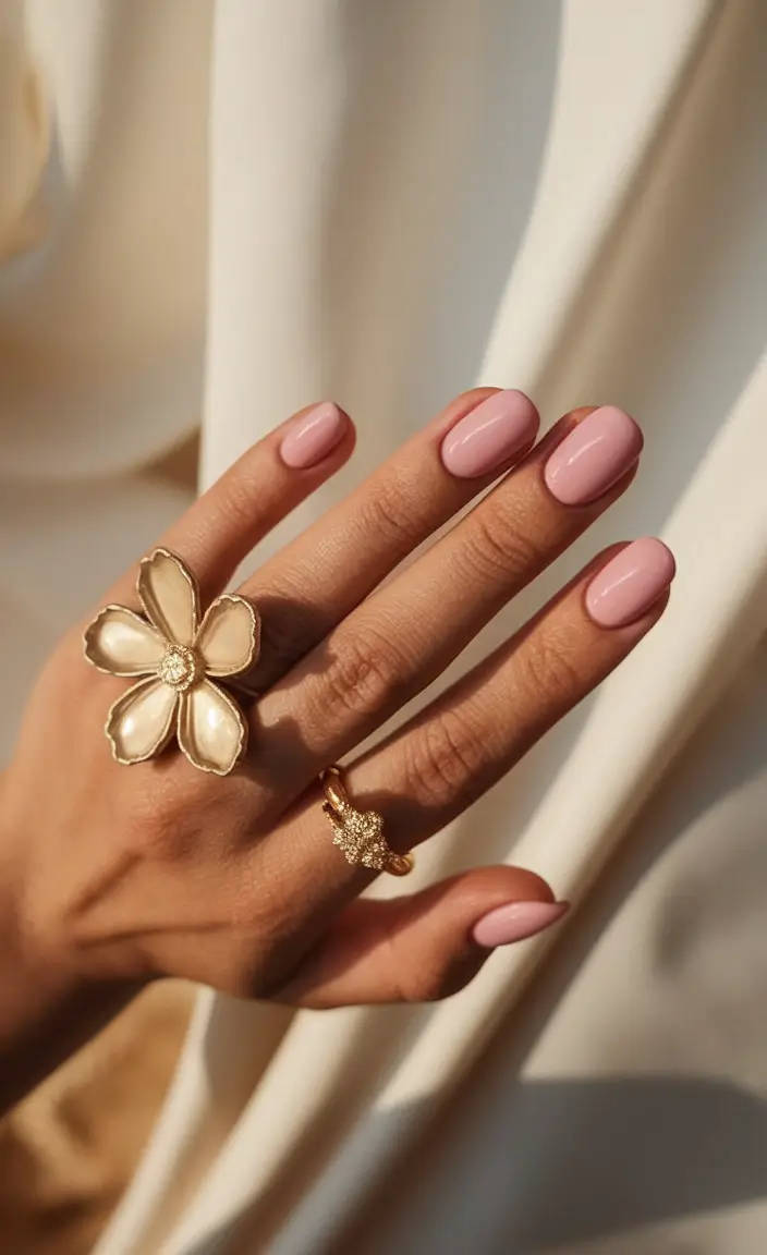 end of summer nails ideas 2025 Minimal Rose Nude for the Clean Girl Glow