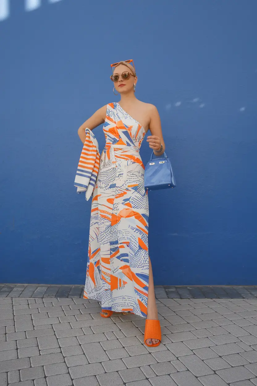 end of summer outfits+Electric Geometry: The Art of Vacation Fashion