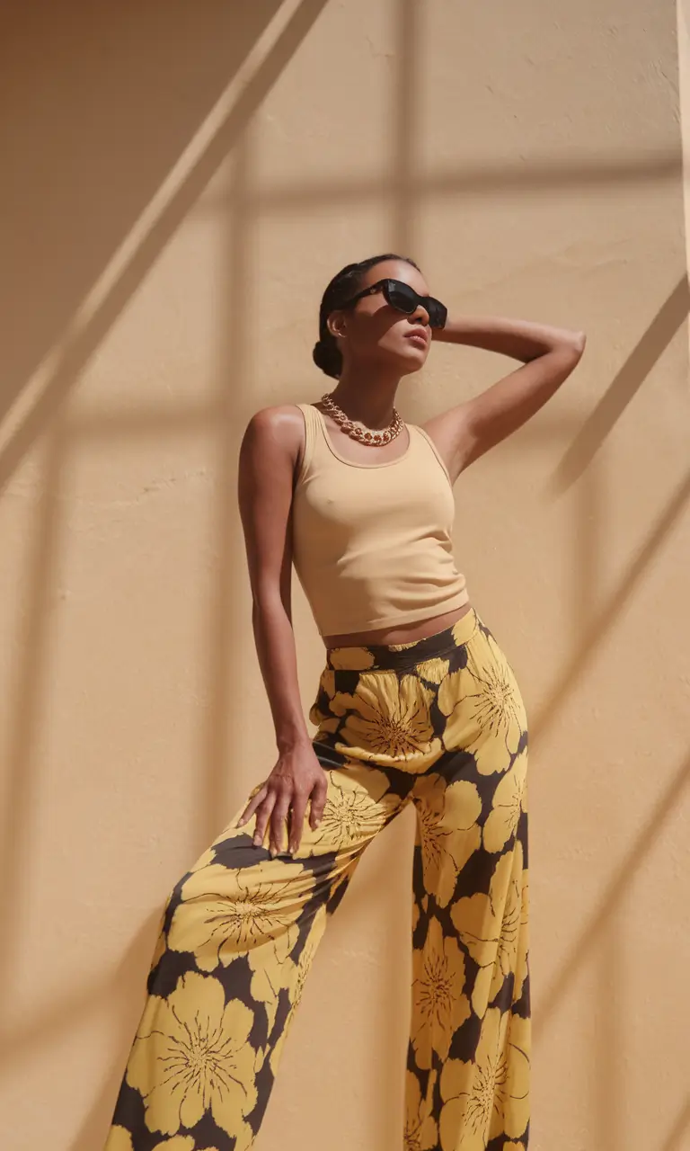 end of summer outfits+Golden Florals and Warm-Weather Drama