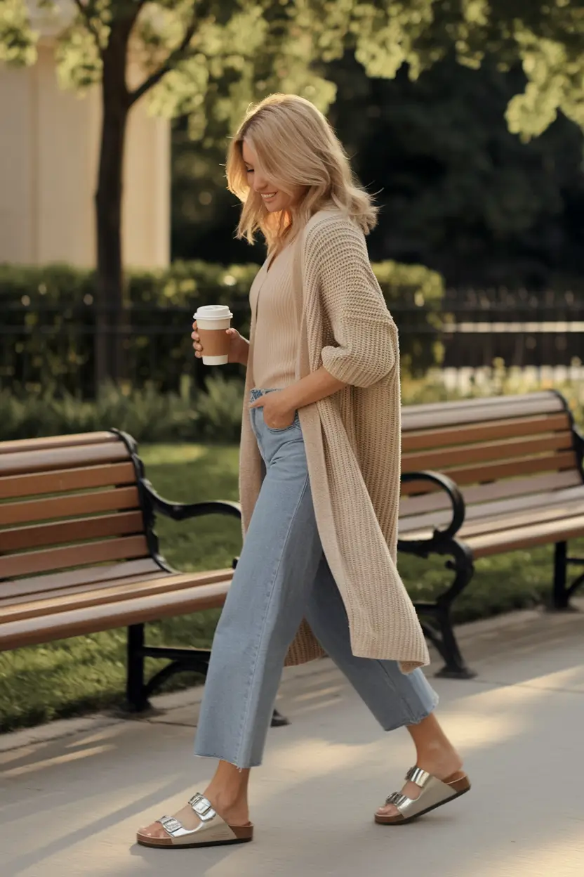 Fall 2025 casual outfits for women over 30 Warm Layers for a Stroll