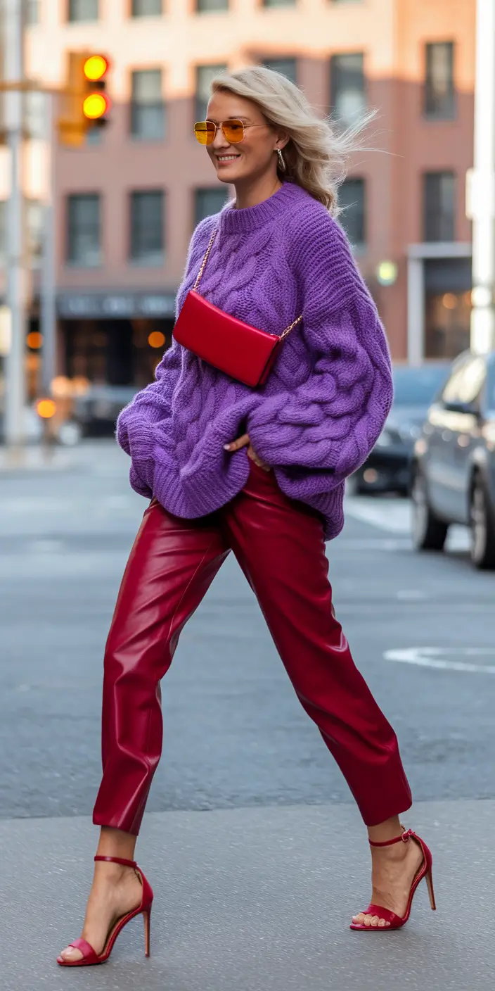 Fall 2025 Fashion Inspiration for Stylish Women Color Clash Meets Confidence