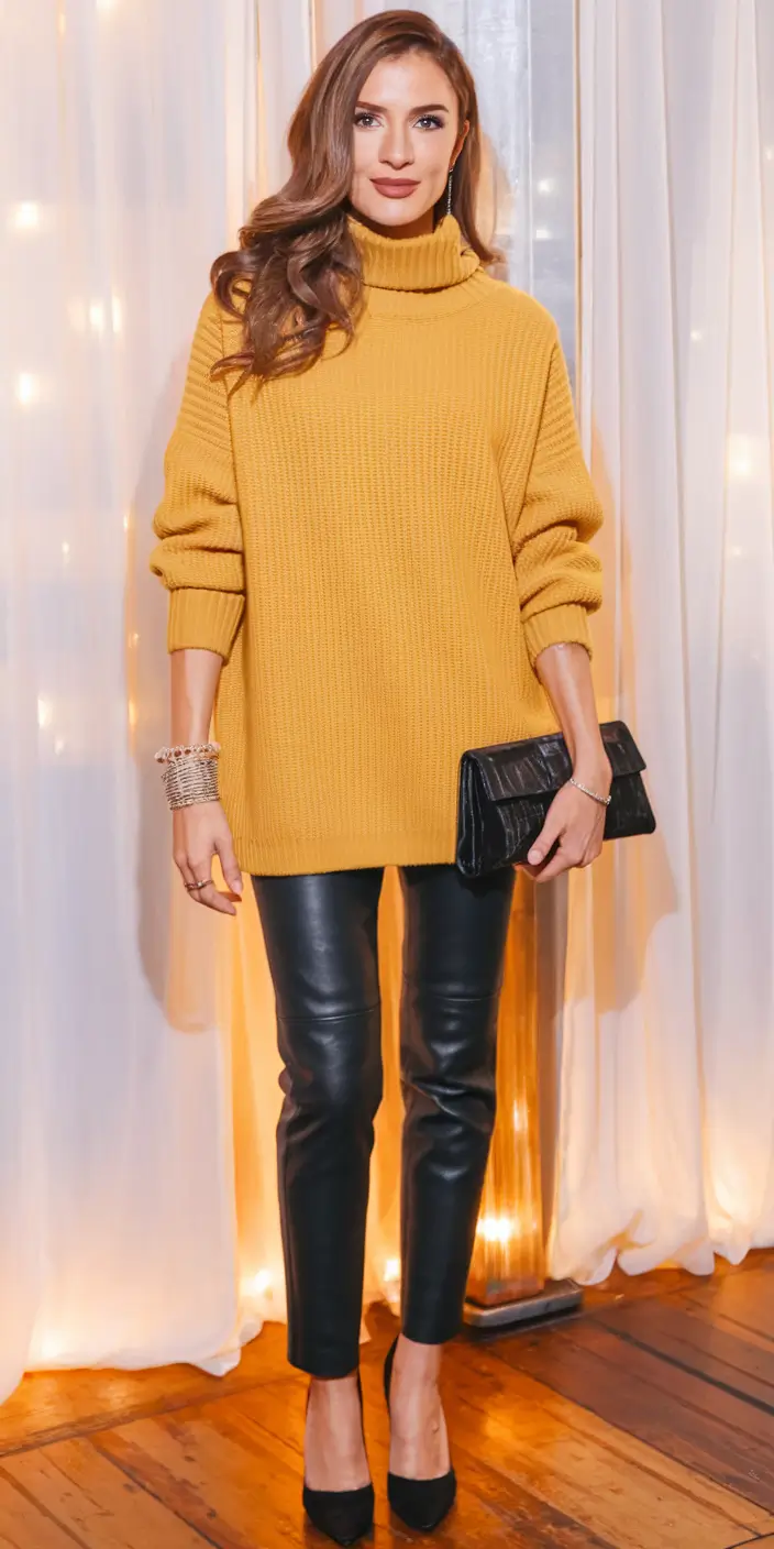 Fall 2025 Fashion Inspiration for Stylish Women Evening Drama With Knit Ease