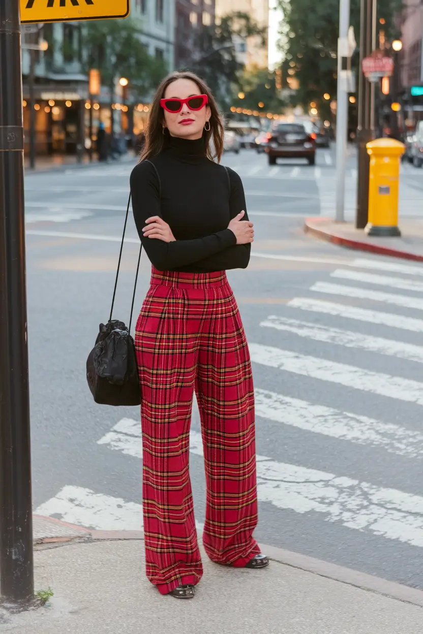 Fall 2025 Fashion Inspiration for Stylish Women Modern Plaid Meets Street Royalty