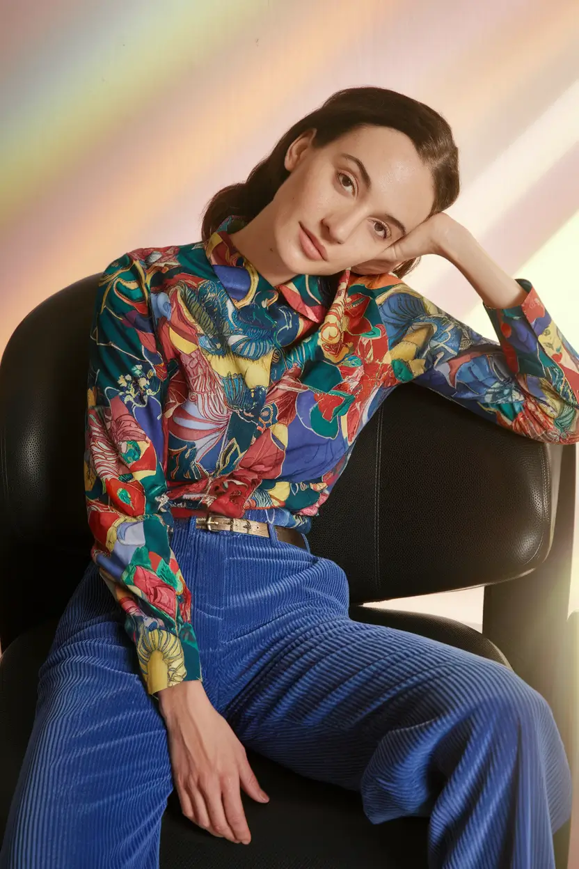 Fall 2025 outfits Ideas for Stylish Women Bold Prints Meet Textured Confidence