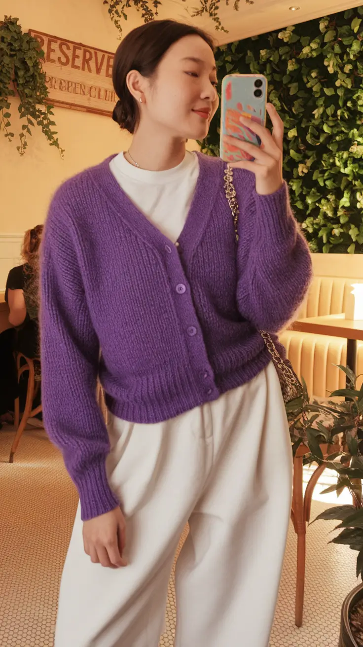 Fall 2025 outfits Ideas for Stylish Women Lilac Luxe Meets Chill Proportions