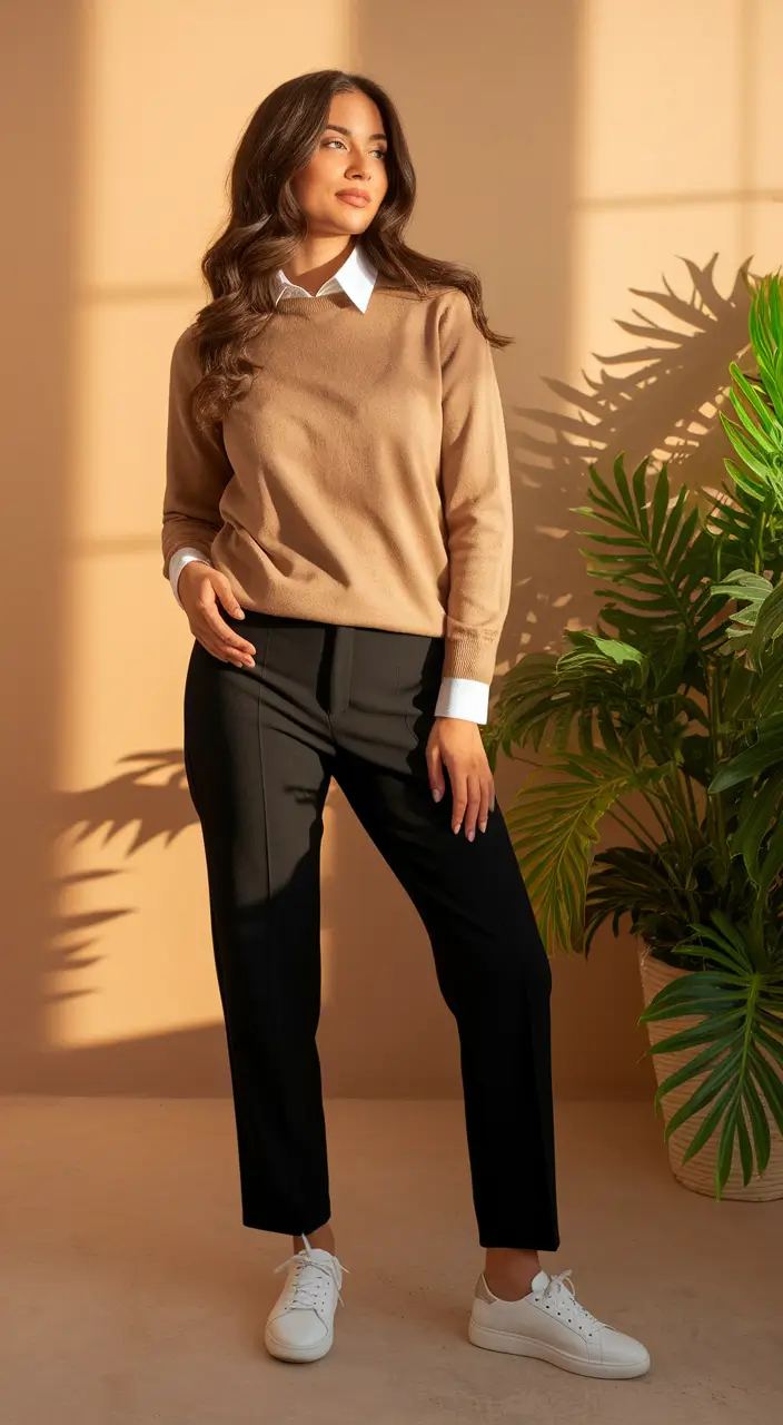 Fall 2025 outfits Ideas for Stylish Women Camel and Contrast