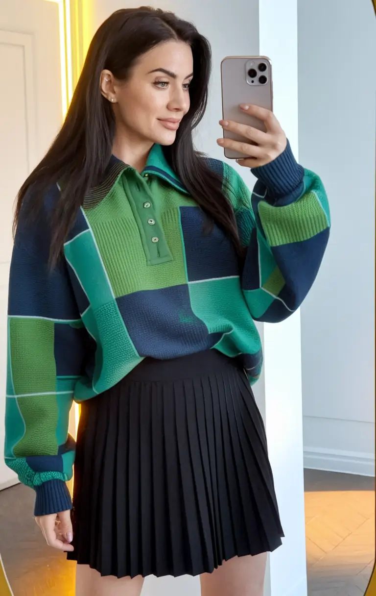 Fall 2025 outfits Ideas for Stylish Women Preppy Punch with a Mini Twist