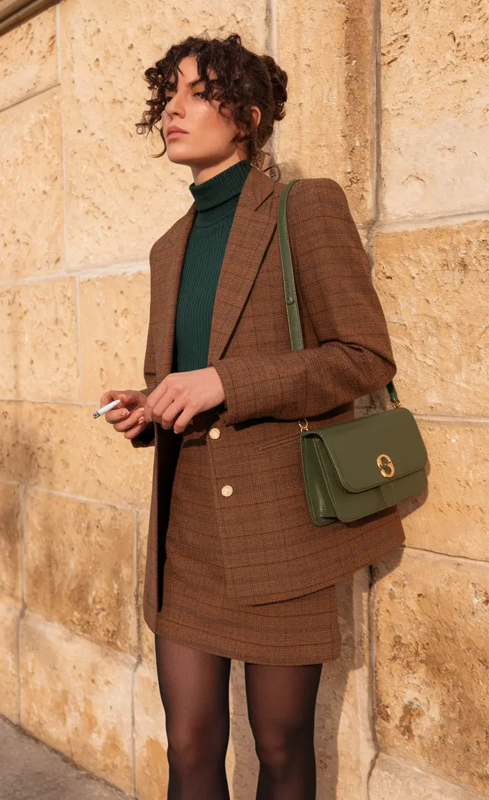 fall birthday outfits ideas 2025 Earth Tones in a Tailored Two-Piece