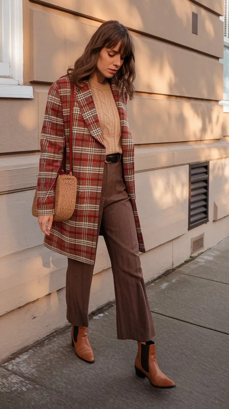 fall birthday outfits ideas 2025 Preppy Cozy Layers with Fall Flair