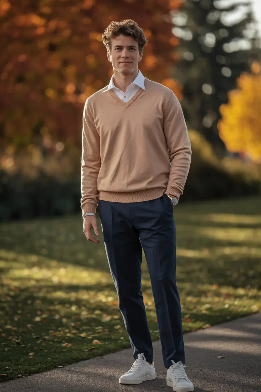 fall business casual outfits for men 2025 Soft Tones, Sharp Fit
