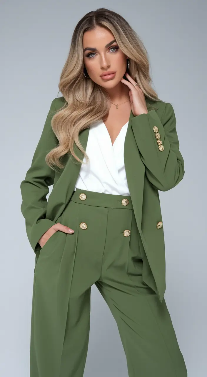 fall business casual outfits ideas 2025 Olive Suiting, Reimagined