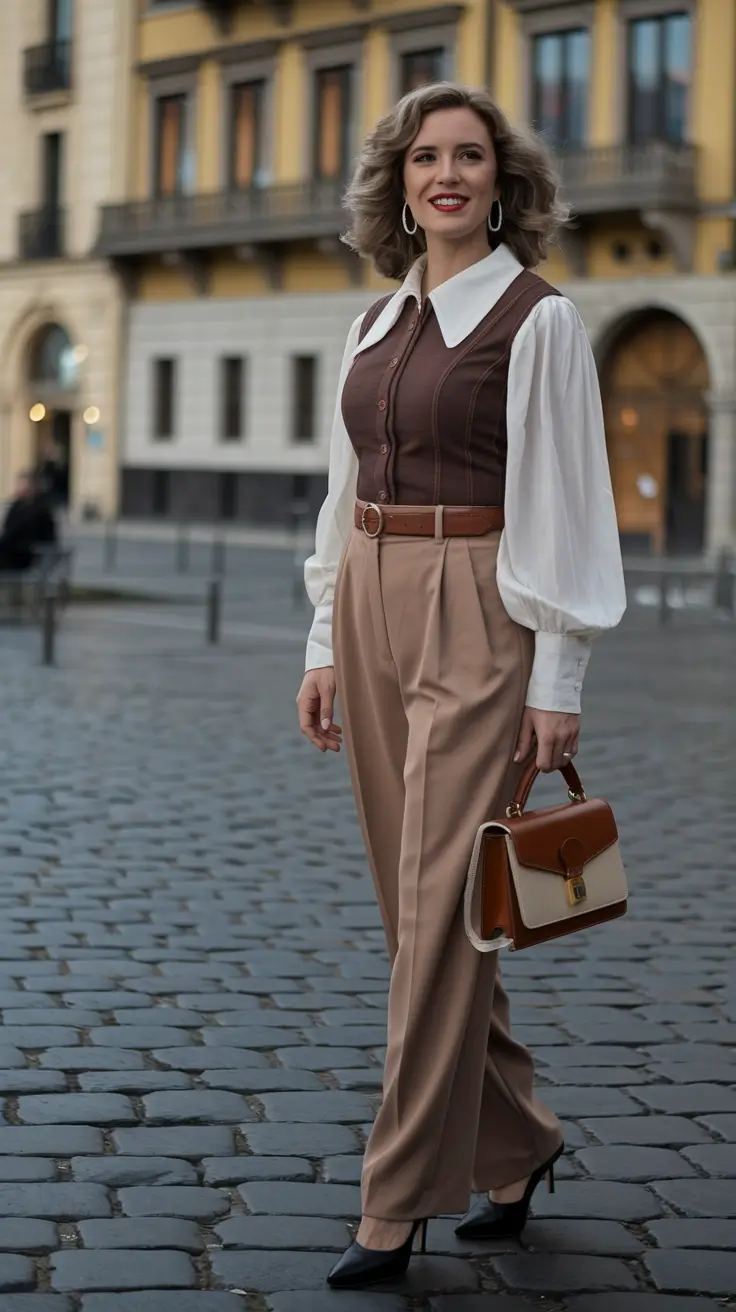 fall business casual outfits ideas 2025 Vintage Revival with a Literary Flair