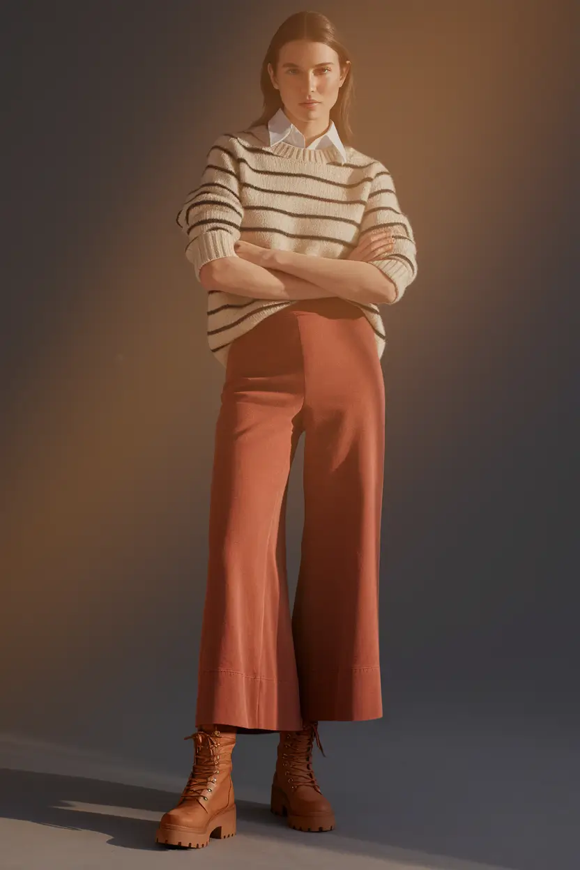 fall capsule wardrobe Rust and Cream: Effortless Layers for a Soft Autumn