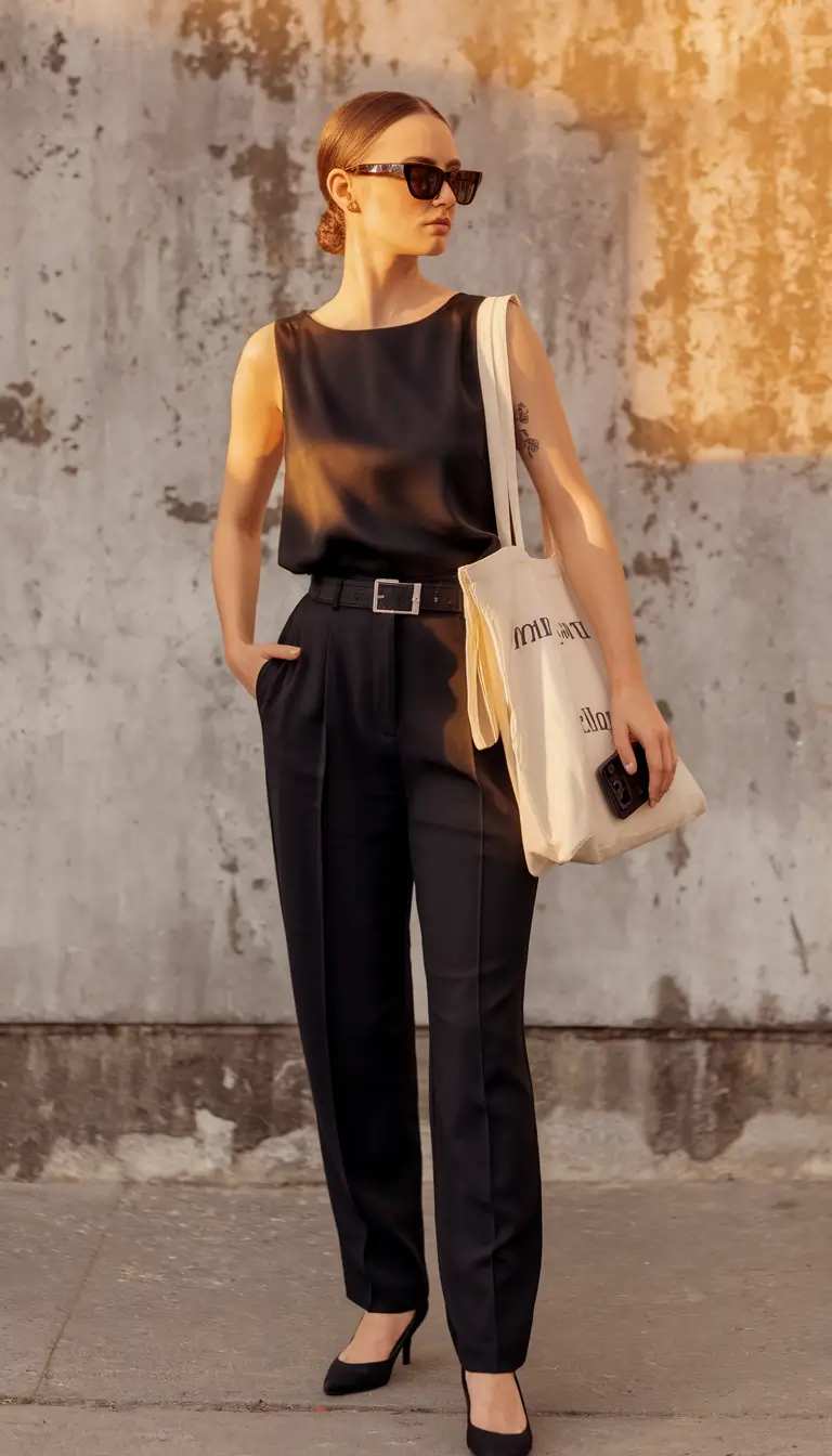 fall capsule wardrobe Monochrome Minimalism for Sharp Workdays