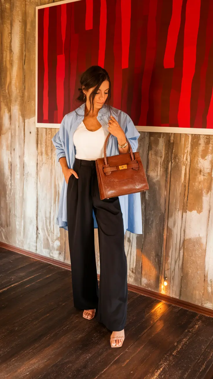 fall capsule wardrobe Layered Lightness for Work or Weekend