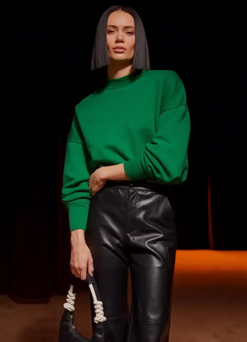 fall capsule wardrobe Green Luxe for Bold Autumn Days