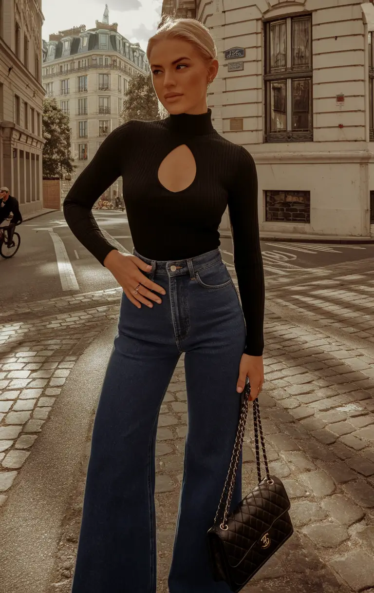 fall capsule wardrobe Timeless Cool with High-Impact Denim