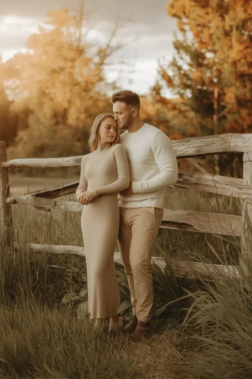 fall family pictures outfits ideas 2025 Monochrome Knits for a Soft, Warm Mood
