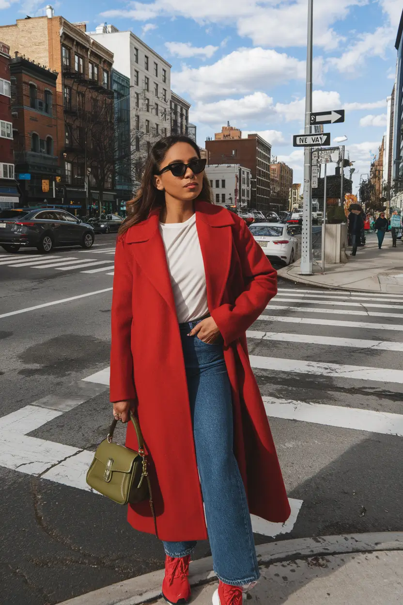 fall outfits ideas 2025 City-Bright Power Coat