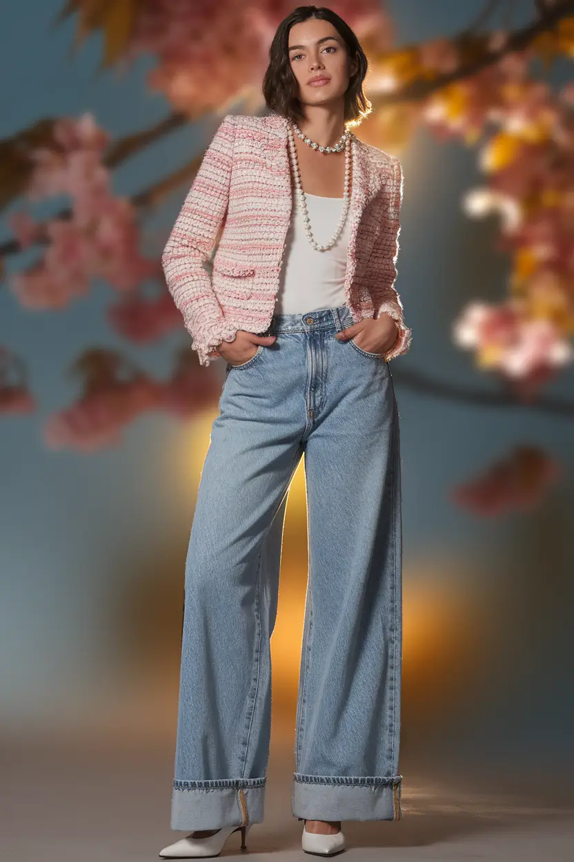fall outfits ideas 2025 Tweed & Pearl Revival