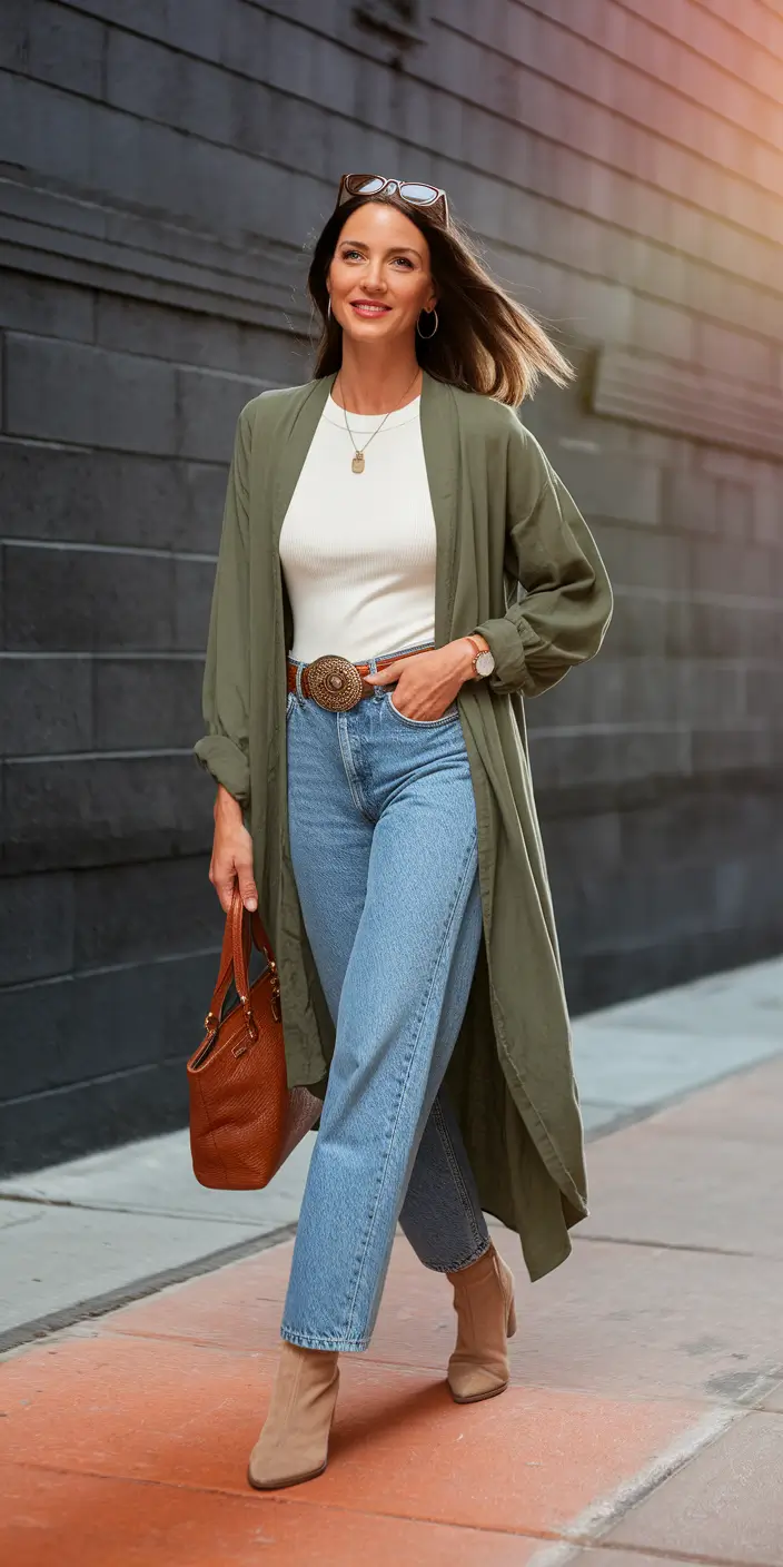 Fall outfits ideas for a fashionable 2025 lookbook+Laid-Back Western with a City Beat