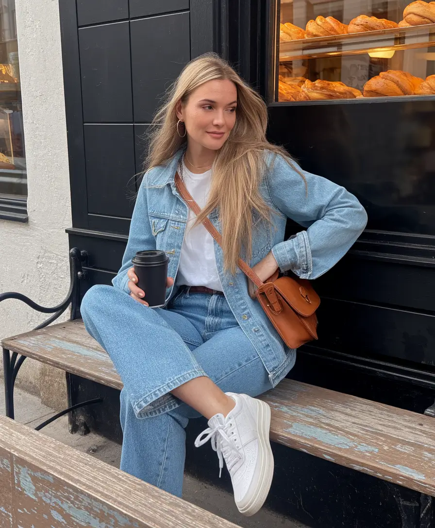 Fall outfits ideas for a fashionable 2025 lookbook+Denim on Denim, But Make It Soft
