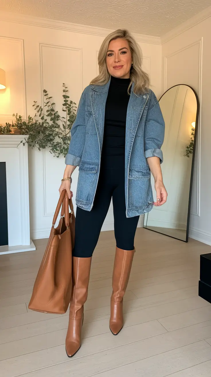 Fall outfits ideas for a fashionable 2025 lookbook+Sleek Fall Layers with Riding Boots
