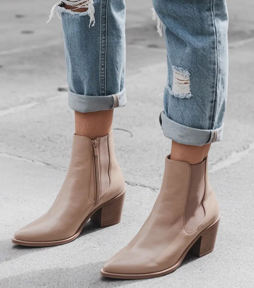 fall outfits with boots - trendy ideas 2025 Soft Neutrals and Denim Days