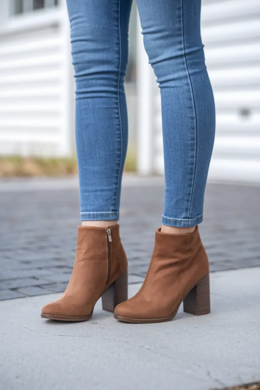 fall outfits with boots - trendy ideas 2025 Classic Rust Tones and Curve-Loving Jeans