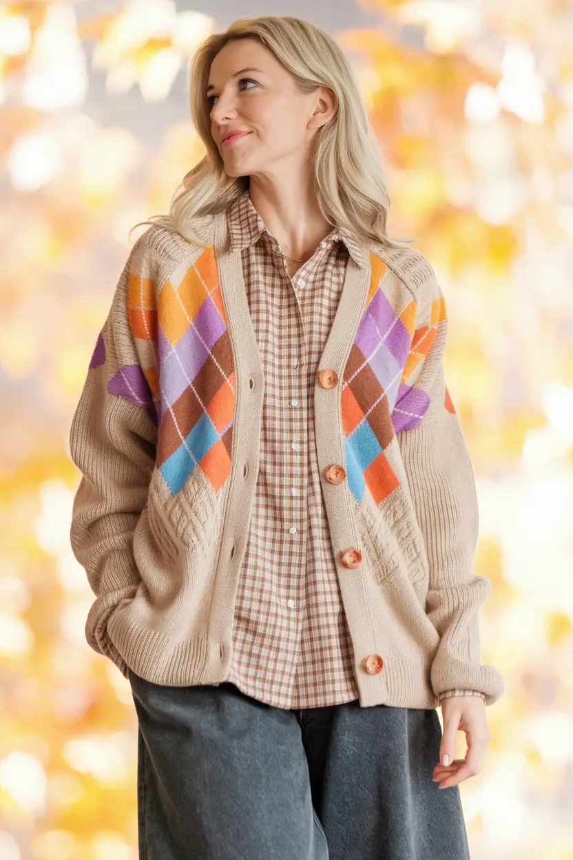 fall transition outfits ideas 2025 Patchwork Nostalgia in Soft Layers