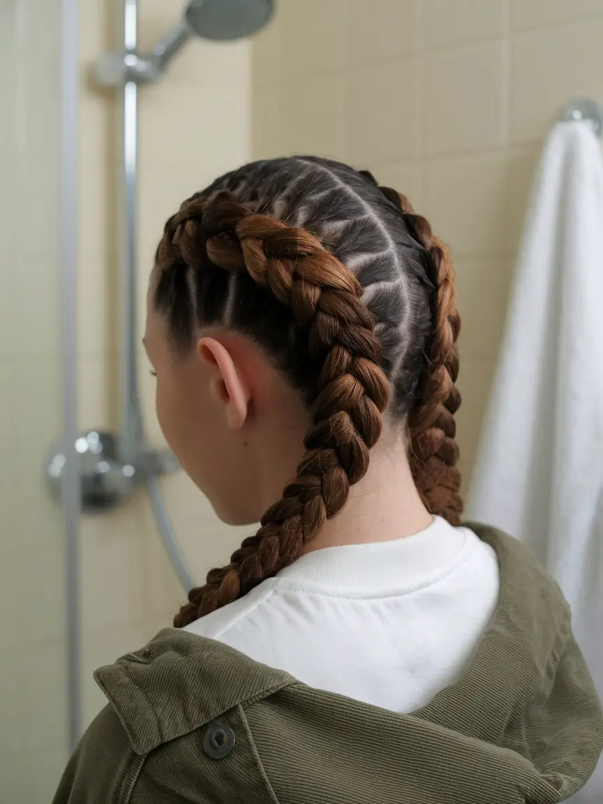 first day of school hairstyles 2025 Chunky Cornrows with Volume