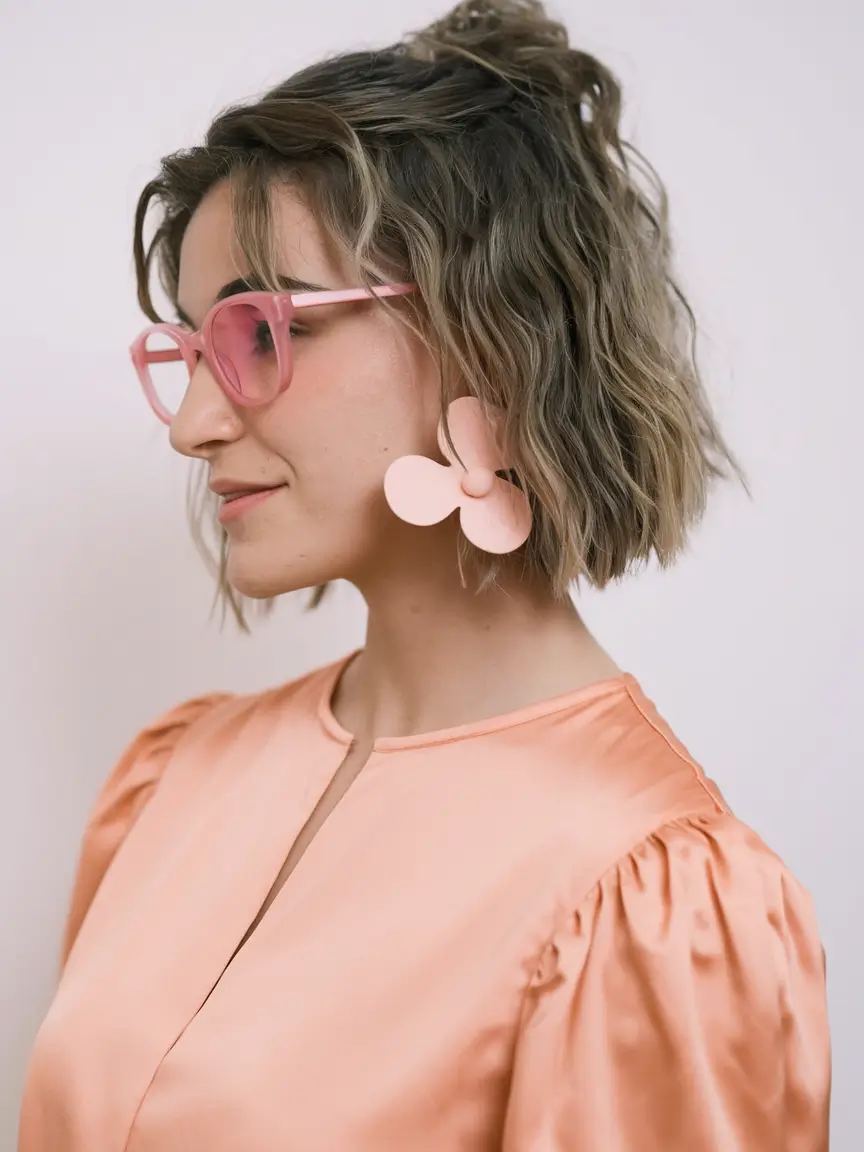 first day of school hairstyles 2025 Wavy Half-Up Style with Volume and Texture