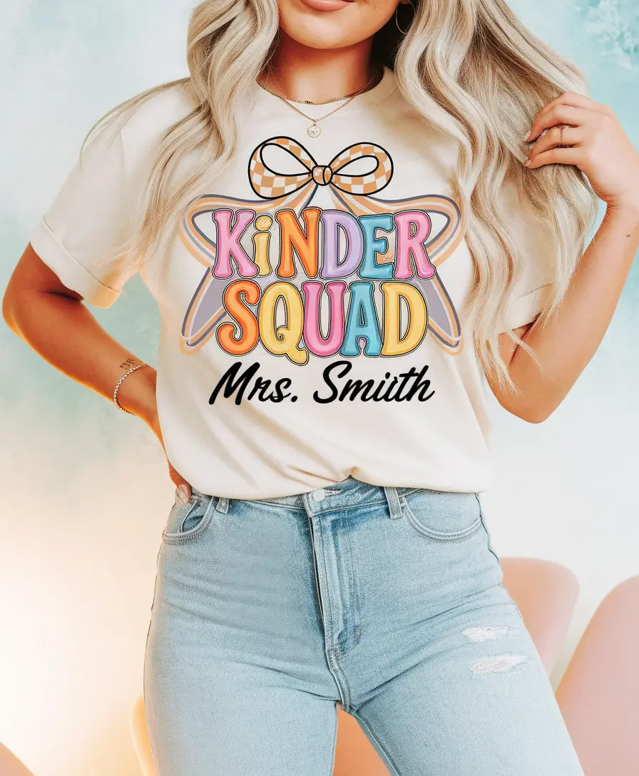 first day of school outfits 2025 Team Kinder Graphic Energy