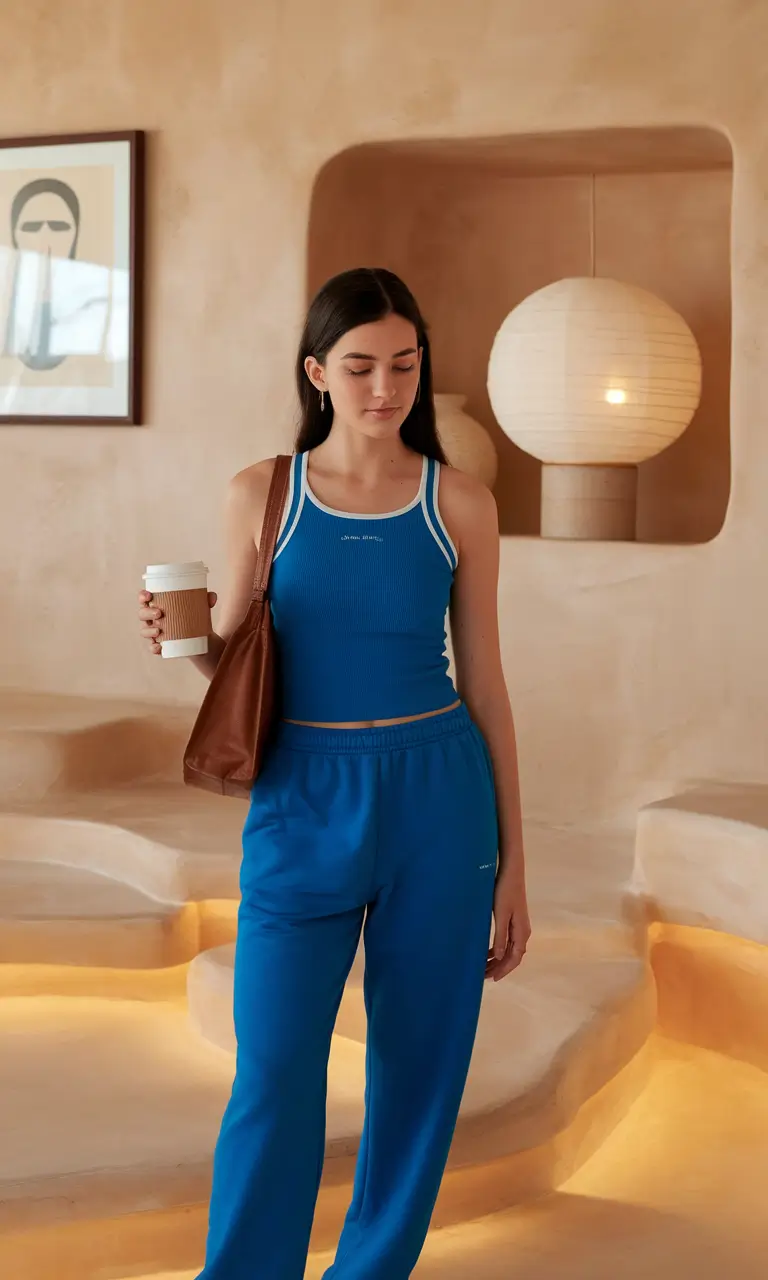 first day of school outfits 2025 Moody Blue Comfy Luxe