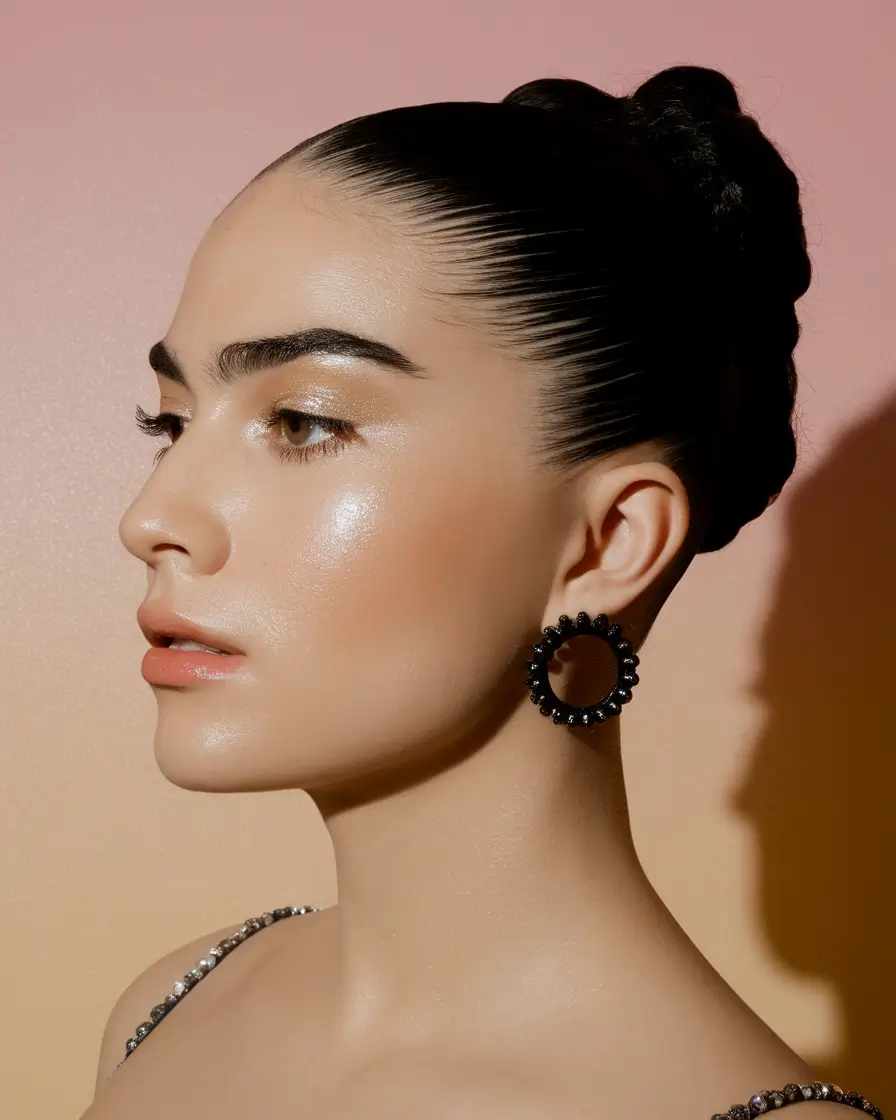 fourth of july hairstyles Sculpted Ballerina Bun with a Glossy Finish