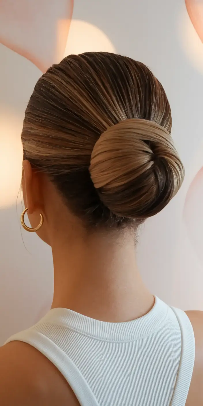 women long hair Low Knotted Chignon for Everyday Chic