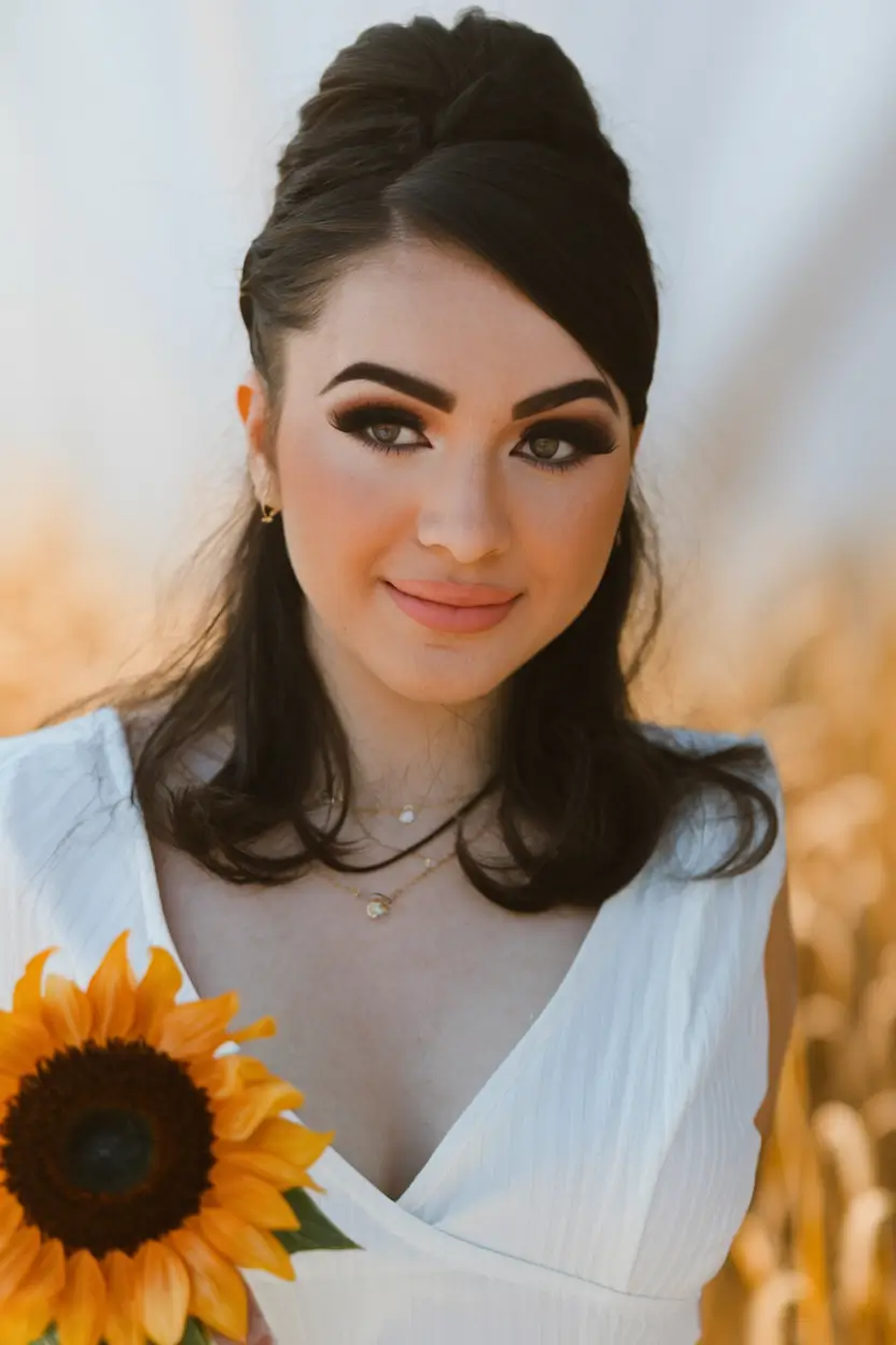 hairstyles for school 2025 Half-Up Volume with a Vintage Twist