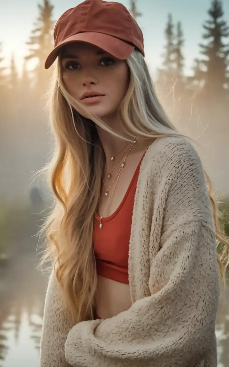 hairstyles for school 2025 Long Layers with a Cap