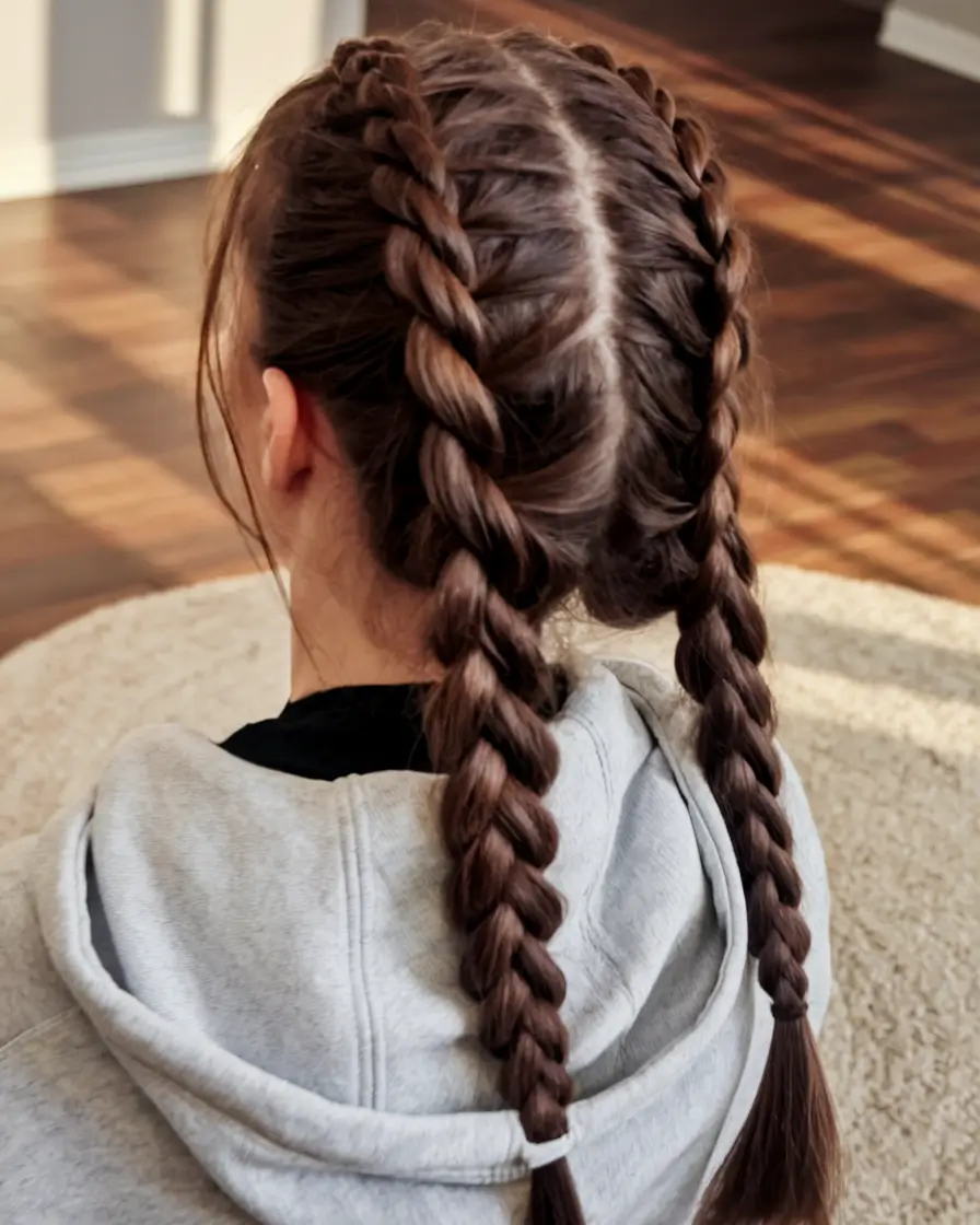 hairstyles for school 2025 Double Dutch Braids That Work for Every Day