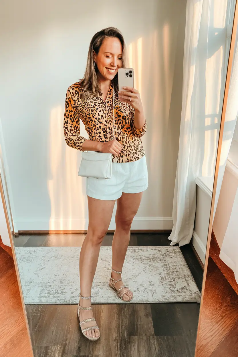 How to style summer-to-fall transitional outfits in 2025 Playful Prints and Polished Shorts