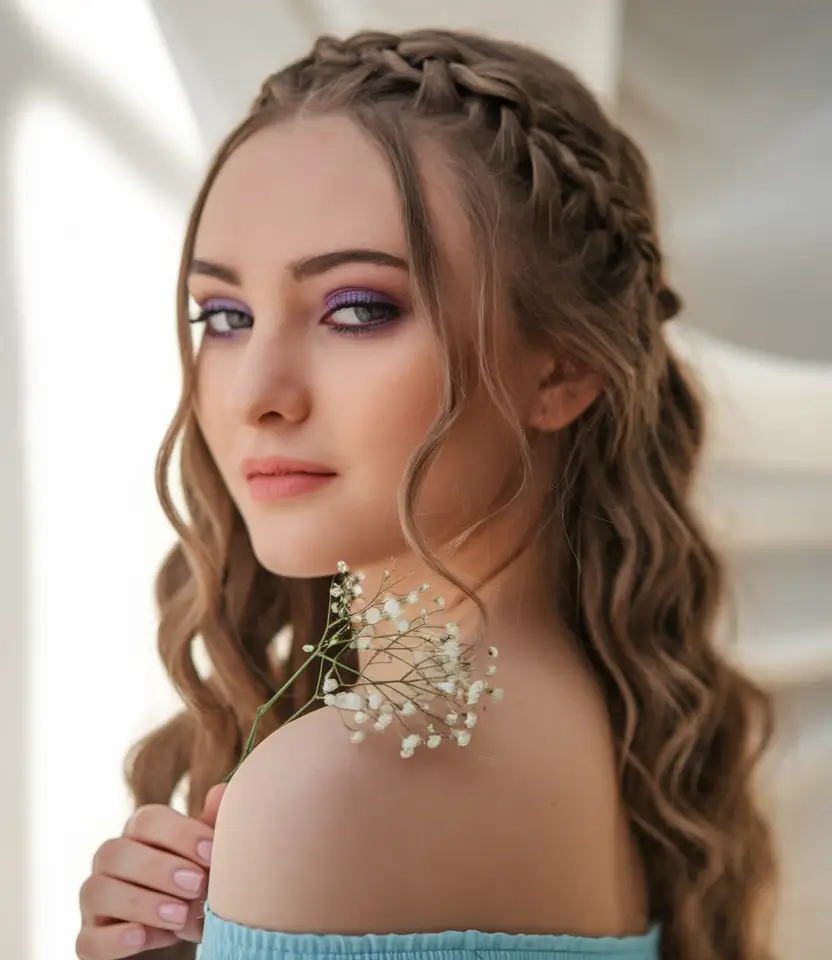labor day hairstyles 2025 Romantic Boho Braids with Loose Waves