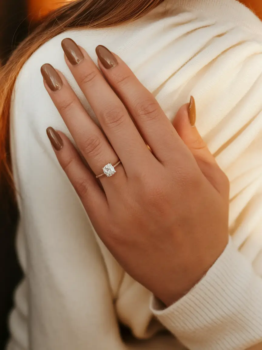 labor day nails 2025 Soft Brown Simplicity for the Season’s Shift