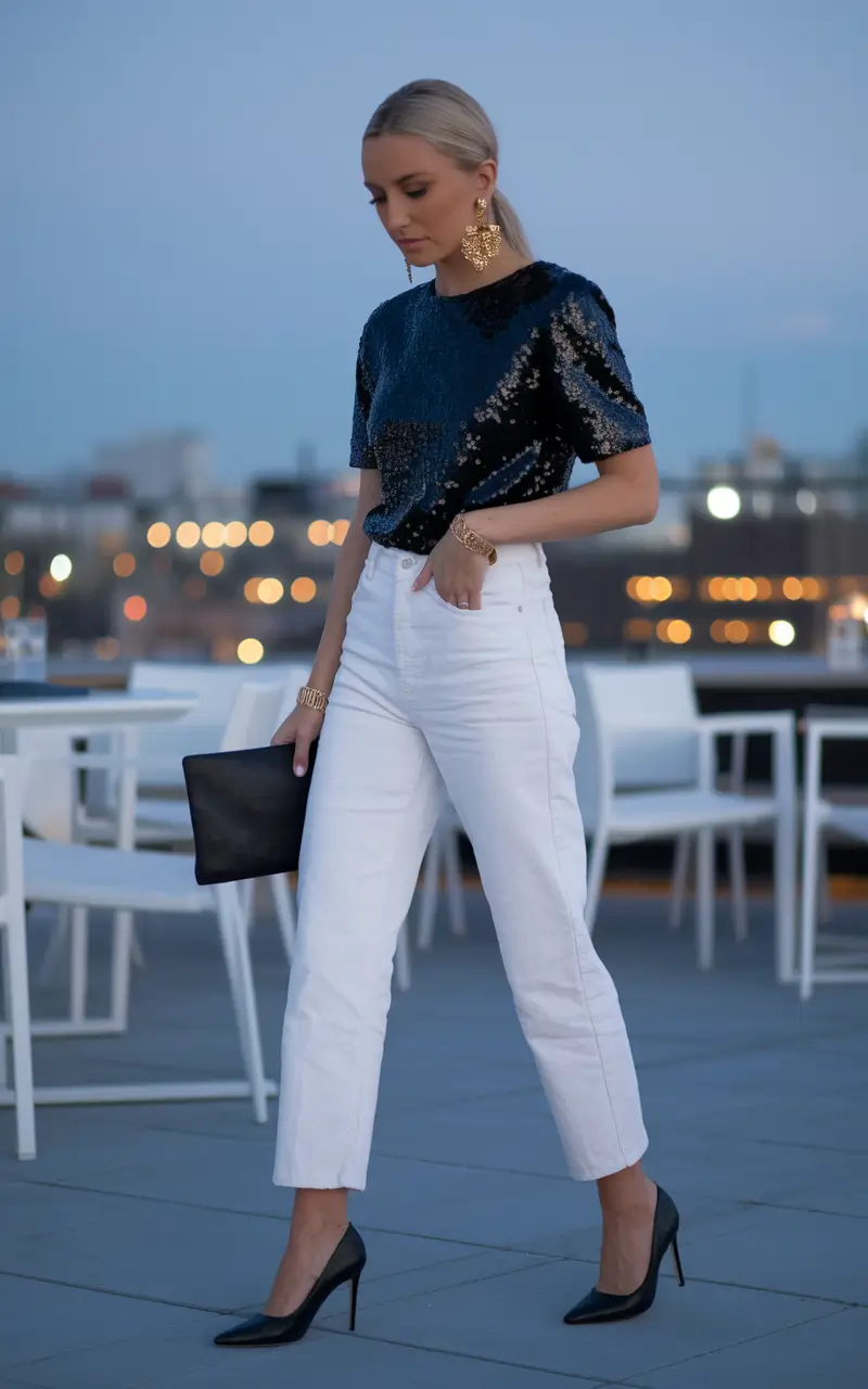 labor day outfits 2025 Sequins at Sunset