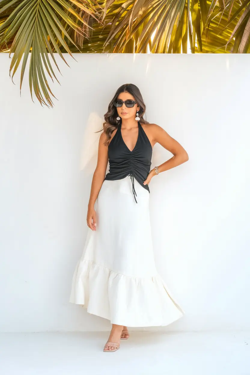 labor day outfits 2025 Effortless Elegance in Black and White