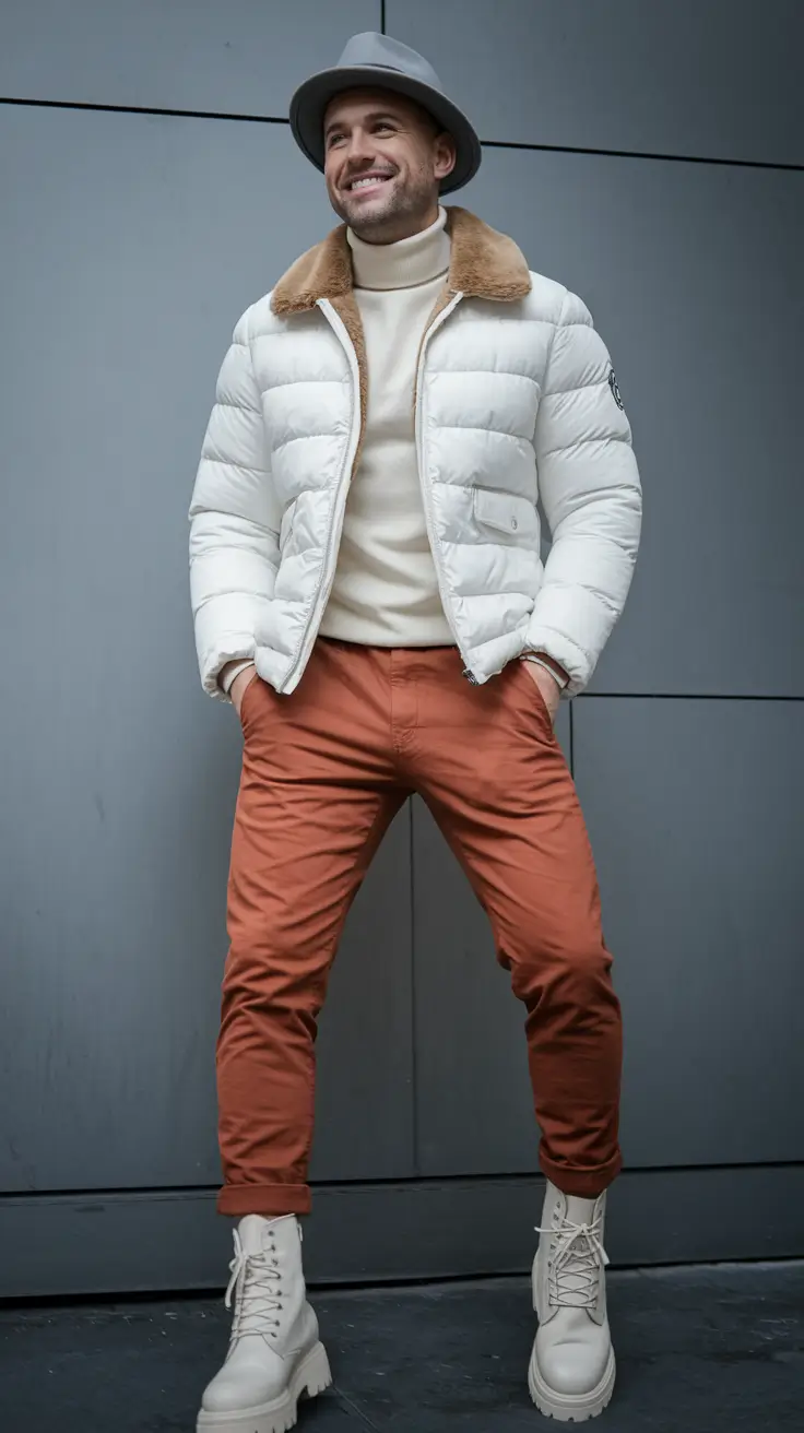 Men’s fall outfits inspiration for 2025 Winter-Ready Neutrals With Burnt Copper Flair