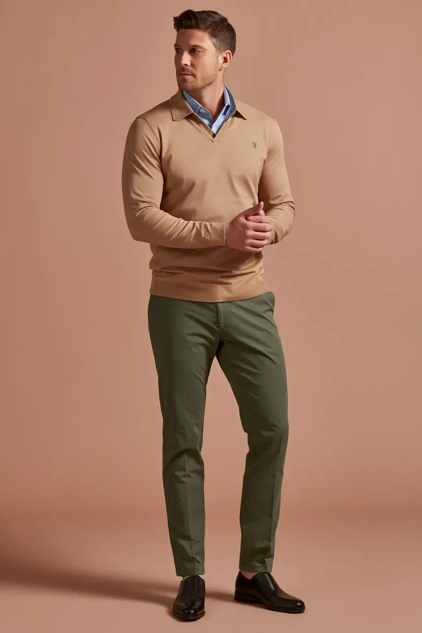 Men’s fall outfits inspiration for 2025 Polished Prep With Earthy Foundations